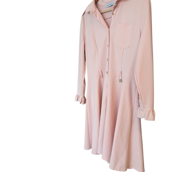 Rinascimento L EUC pink preppy tennis dress with gold buttons - Picture 3 of 15